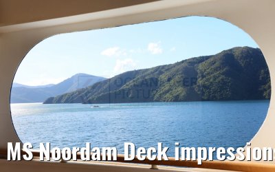MS Noordam Deck impressions after departure Picton