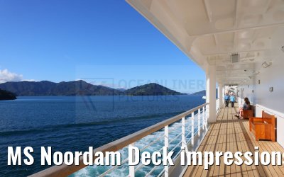 MS Noordam Deck impressions after departure Picton