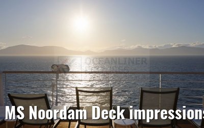 MS Noordam Deck impressions after departure Picton