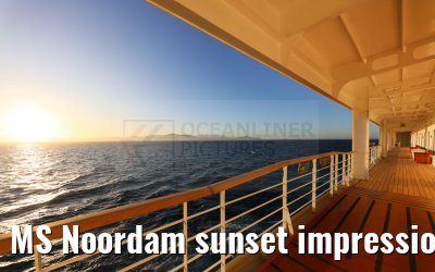 MS Noordam sunset impressions Promenade