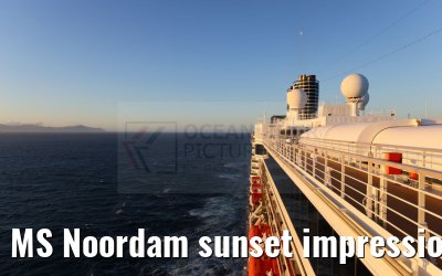 MS Noordam sunset impressions Promenade