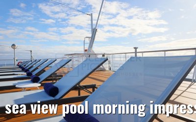 sea view pool morning impressions MS Noordam