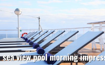 sea view pool morning impressions MS Noordam
