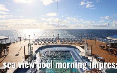 sea view pool morning impressions MS Noordam