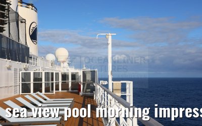 sea view pool morning impressions MS Noordam