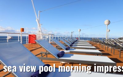 sea view pool morning impressions MS Noordam