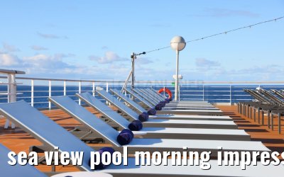sea view pool morning impressions MS Noordam