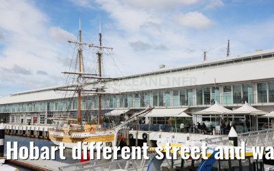 Hobart different street and waterfront impressions 07.03.2023