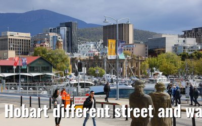 Hobart different street and waterfront impressions 07.03.2023