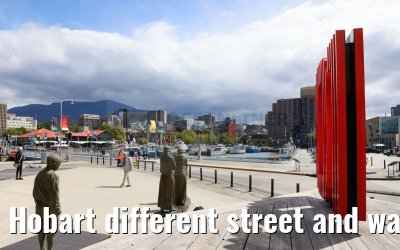 Hobart different street and waterfront impressions 07.03.2023