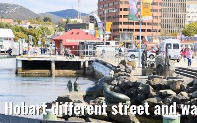 Hobart different street and waterfront impressions 07.03.2023