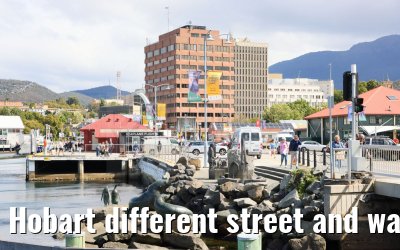 Hobart different street and waterfront impressions 07.03.2023