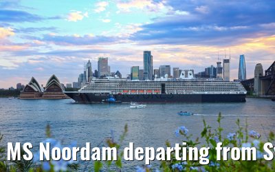 MS Noordam departing from Sydney 11.03.2023