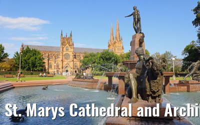 St. Marys Cathedral and Archibald Memorial Fountain Sydney