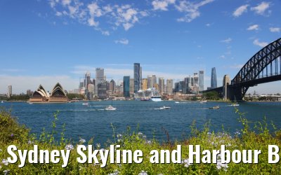 Sydney Skyline and Harbour Bridge Kirribilli lookout