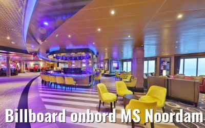 Billboard onbord MS Noordam