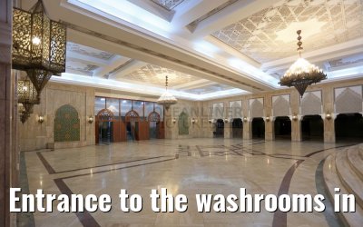 Entrance to the washrooms in the Hassan II Mosque in Casablanca 14.05.2016