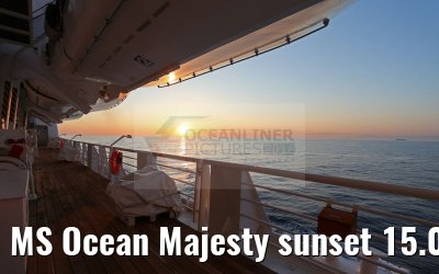 MS Ocean Majesty sunset 15.05.2016