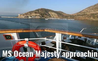MS Ocean Majesty approaching port of Cartagena, Spain 16.05.2016