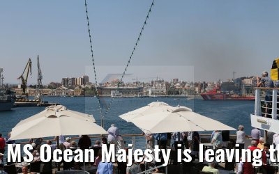 MS Ocean Majesty is leaving the port of Casablanca 16.05.2016