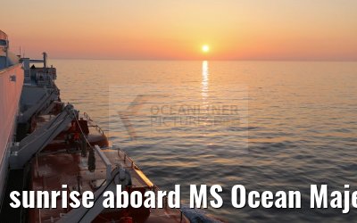 sunrise aboard MS Ocean Majesty 16.05.2016