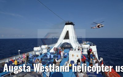 Augsta Westland helicopter used for medical emergency aboard MS Ocean Majesty 17.05.2016