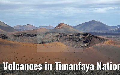 Volcanoes in Timanfaya National Park Lanzarote 09.05.2016