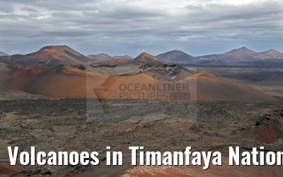 Volcanoes in Timanfaya National Park Lanzarote 09.05.2016