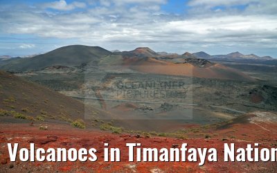 Volcanoes in Timanfaya National Park Lanzarote 09.05.2016