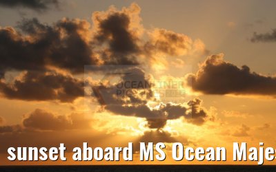 sunset aboard MS Ocean Majesty 12.05.2016