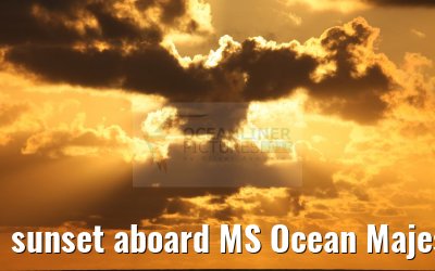 sunset aboard MS Ocean Majesty 12.05.2016