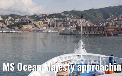 MS Ocean Majesty approaching port of Genoa 18.05.2016
