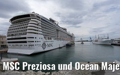 MSC Preziosa und Ocean Majesty in Genua 23.05.2015