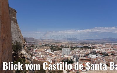 Blick vom Castillo de Santa Barbara in Alicante