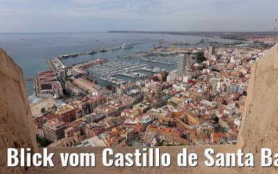 Blick vom Castillo de Santa Barbara in Alicante 25.05.2015