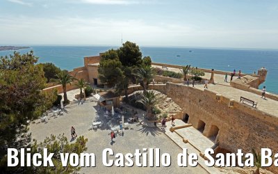 Blick vom Castillo de Santa Barbara in Alicante