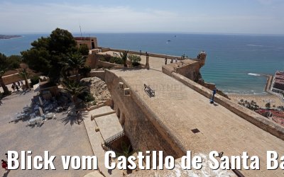 Blick vom Castillo de Santa Barbara in Alicante