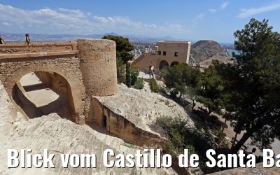 Blick vom Castillo de Santa Barbara in Alicante