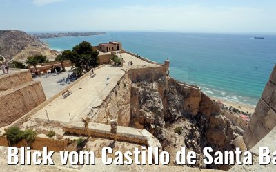 Blick vom Castillo de Santa Barbara in Alicante