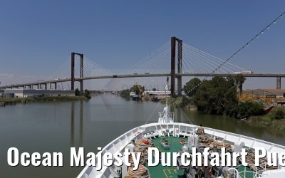 Ocean Majesty Durchfahrt Puente del Quinto Centenario Sevilla 27.05.2015
