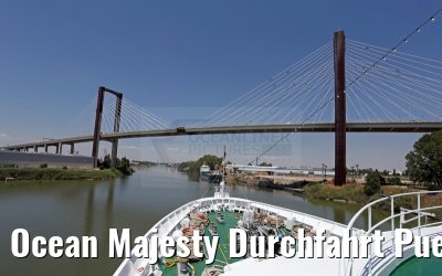 Ocean Majesty Durchfahrt Puente del Quinto Centenario Sevilla 27.05.2015 