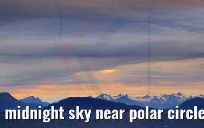 midnight sky near polar circle MS Ocean Majesty 20.06.2022