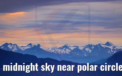 midnight sky near polar circle MS Ocean Majesty 20.06.2022