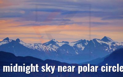 midnight sky near polar circle MS Ocean Majesty 20.06.2022