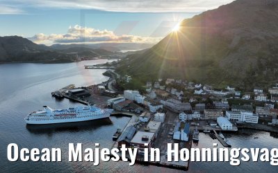 Ocean Majesty in Honningsvag mit Miternachtssonne 22.06.2022