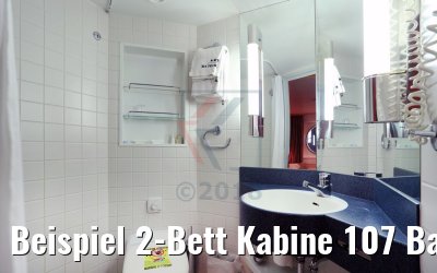 Beispiel 2-Bett Kabine 107 Bad Hauptdeck MS Primadonna