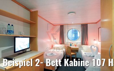 Beispiel 2- Bett Kabine 107 Hauptdeck MS Primadonna