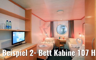 Beispiel 2- Bett Kabine 107 Hauptdeck MS Primadonna