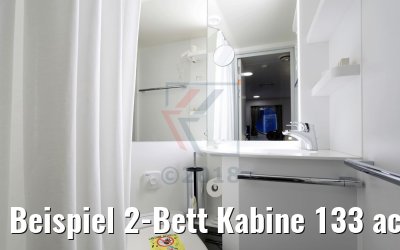 Beispiel 2-Bett Kabine 133 achtern Bad MS Primadonna