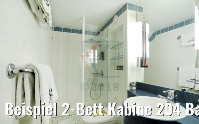 Beispiel 2-Bett Kabine 204 Bad Oberdeck MS Primadonna